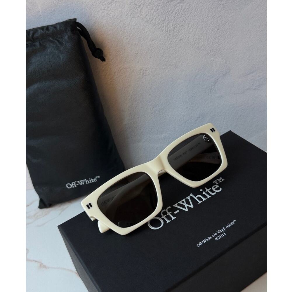 NEW Off White Valdez White Square Sunglasses